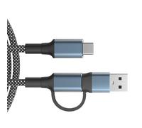 Type C Charging Cable 2 in 1 Multifunction Braided Type C Data Cord Wire for Fast Charging and 10Gbps Data Transfer, Efficient Power Wire
