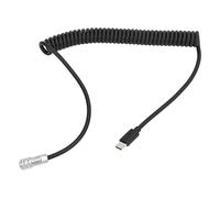 Type C Coiled Cable for BMPCC4K BMPCC6K, USB C Trigger Coiled Power Cable with Indicator Light, PD 9V/12V Fast Charging Coiled Cable for Cinema Camera