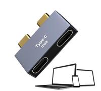 Type-C Connection Station - 90 Watt Device Converter with Two Sockets | Card Media Reader, Headset Screen Linking, Accelerated Transmission Interface to Improve Productivity