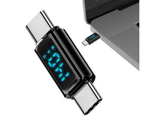 Type C Converter, USB C to USB C Adapter, 140W Type C to C Adapter with Digital Display | Fast Charging Cable Converter, 8K@60Hz Video Pass, 40Gbps Speed for Telephone