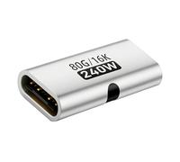 Type C Coupling - Power Supply Extender, Heat-resistant Polymer, Shielded Copper Core Including Signal Booster | Portable Video Presentation Link For Home Conferences, Travel, Office Desktop