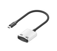 Type C Display Adapter - Audio Video Converter 4.3x3.2x1.2cm 8K Resolution Screen Output Device Plug Play Multi-port Connection Monitor Projection Entertainment Tool for gi