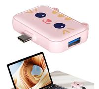 Type C Docking Station, Computer Hub, Multiport Adapter, Connection, High-Speed Transfer, Compact Build, Easy Plug-In, Space Saver, Perfect for Phone, Tablet Use, 2.28x2.13x0.47 inches