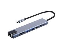 Type C Docking Station - Laptop Adapter Multiport,8 in 1 USB 3.0 Hub 5Gbps High-Speed Transmission 4K USB C Hub Multiport Adapter for Laptop Flash Drive