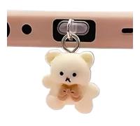 Type C Dust Plug - 1.1x0.71 inches Cartoon Bear Mobile Cover for Phone and Tablet Ports, USB Protector with Adorable Design and Portable Style, Gadget Accessory for Adults Teens Travel Office School