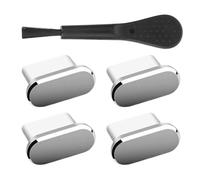 Type C Dust Plug - Dust Plug with Brush for Type C Data Port and USB Charging Port - Dust Cover Set of 4, Smartphone USB C Charging Port and Outdoor Brush