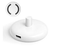 Type-C Electric Toothbrush Charger, Mini Charger Base for Braun/Oral-B IO Series/Pro/Vitality100, Portable Replacement Inductive Charger for Travel(White)
