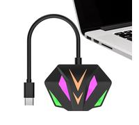 Type-C Ethernet Adapter, 100Mbps Network Ethernet Adapter Type-C, Working and Entertainment No Driver Plug and Play Adapter for Live Streaming