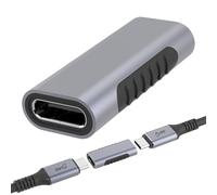 Type C Extension Converter - Black Grey Metal Plug, Gender Changer For Cable, High Speed Carpenter | Link Two Cables Together Extension Wire Projecting Screen Pro Air Ip
