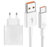 type c fast charger, fast charging cable, 66W wall charger, safety protection, phone charger, 6A data cable, portable for phones, tablets, outdoor travel