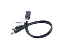 Type C Female to Two 5.5x2.1mm Male Power Cord 30cm Length 3A Current for Electronic Devices