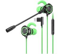 Type-C Gaming Headset 3.5 mm Dual Mic Noise Cancelling Gaming Earphones Carbon Fibre Diaphragm 10 mm Driver In-Ear Gaming Headset 360° Surround Sound for Mobile Type-C 3.5 mm Wired Headset 1.2 m Cable