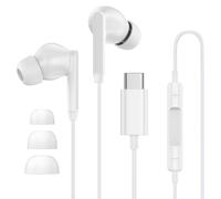 Type C Headphones for iPhone 16e/16/16 Pro/16 Pro Max/16 Plus/15/15 Pro/15 Pro Max/15 Plus, USB C Wired Earbuds Earphones for Samsung Galaxy A16 5G A15 A14 A56 A54 A36 S25 Ultra S24 FE S23 S22 S21 S20