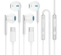 Type C Headphones Wired Earbuds for iPhone 16e 16 Pro Max 15, USB C Earphones Noise Canceling Earbuds with Mic Volume Control for Galaxy A16 A56 A36 S25 Ultra S25 S24 FE S23 A15 Pixel 9a 8 Pro
