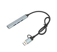 Type C Hub 4 Ports USB 3.0 Docking Station, Aluminum y USB C Hub with 5Gbps Speed Data Transfer, Plug and Play 3.0 for Desktop Laptop PC, Space Gray Multi Port A