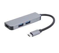Type C Hub, USB C Docking Station, Multifunctional Adapter with HDMI and 2x USB 3.0 Ports, Aluminum Alloy Type C Hub for Laptop, Tablet, Smartphone, Ultra Slim and Portable Compute