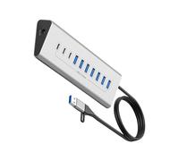 Type C Hubs USB Hubs 7/10 Port USB3.0 Splitter USB Hubs Adapter Expansion Docking Station Adapter For PC/Phone/Laptop