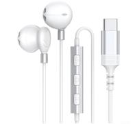 Type C In-Ear Headphones With Mic For IPhone 16 And USB-C Devices Delivered With Hi-Fi Audio Support And Tangle-Free Magnetic Clip(A)
