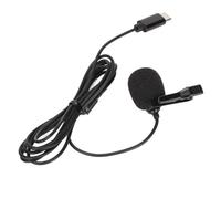 Type C Lavalier Microphone for Karaoke Recording, Intelligent Noise Cancellation, Omnidirectional, 1 X 4.9ft TPE Cable Length, Suitable for Web Teaching, Conference Streaming