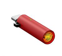 Type C Lighter Plug in Mobile Phone and Blow to Work Flow Activated Ignition Outdoor Lighter No Need Charging, Portable Compact Heating Coil Igniter for Camping, Hiking & Emergency Gear (red)
