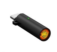 Type C Lighter Plug in Mobile Phone and Blow to Work Flow Activated Ignition Outdoor Lighter No Need Charging, Portable Compact Heating Coil Igniter for Camping, Hiking & Emergency Gear (black)