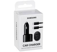 Car Charger 60W Original Samsung USB-C / USB Output USB-C Cable 1m Black