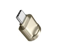Type C Memory Card Reader, Aluminum USB C Card Reader, Gold