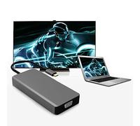 Type C Multi-Function Converter with VGA USB 3.0 X 3 for 4K HD Video Output