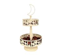 (Type C, One size) European Style Dessert Table Cake Stand Two Tiers Ramadan Plastic Castle Trays Wedding Holiday Decoration Candy Holders