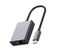 Type C PD100W Ethenet Adapter Double Port Fast Charging Data Transfer Multifunctional For Laptops Tablets Type C Hub