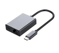 Type C PD100W Ethenet Adapter Double Port Fast Charging Data Transfer Multifunctional For Laptops Tablets Type C Hub