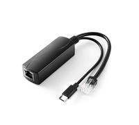 Type C PoE Splitter 5V 2.4A Output, IEEE 802.3af Standard 10/100M Power Over Ethernet Type C Splitter Adapter for Security IP Camera CCTV Device(TYPEC0502 Black)