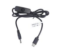 Type C Power Cord with 3.5 X 1.35 Mm Plug, 12V 3A 36W Rating, Center Positive Layout, Inline Control Section for Compact Electronics At Desks