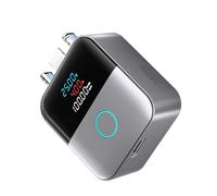 Type C Power Display Adapter with Full-Power Auto Disconnect Design for Phones, Tablets, Laptops, and Daily Setups Type C Display Auto Disconnect Digital Readout Bedside Desk Travel Phone Tablet