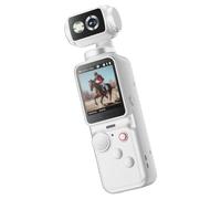 Type C Rechargeable Action Camera, White | Rotating Lens, Fill Light, Autofocus Video, Compact Body for Outdoor Stories