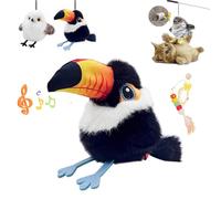 Type-C Rechargeable Flapping Bird Cat Toy, Lifelike Bird-Shaped Interactive Cat Toy, Flying Birds Cat Toys, Touch Activated, Cat Toys For Indoor Cats Adult&Kitten (Pelican)