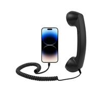Type-C Retro Phone Handset, Type-C Retro Telephone Style Landline Handle Receiver, Handset Cell Phone Receiver With Microphone, For Home Kitchen Living Room Bedside Bed Desk School Hospital Travel