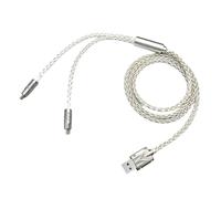 Type-C Routing Cable 1.3Meter for Home Desk Areas, Silver | Braided Split Construction, Metal Housings, and Flexible Accessory Links