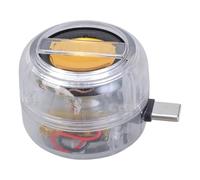Type C Small Phones Woofer with Clear Housing Skin, Transparent | Rechargeable Portable Travel Woofer with 250mAh Capacity Battery for Mobile Phones