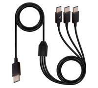 Type C Splitter 3-in-1 USB C to Triple Male Port Data Charging Cable