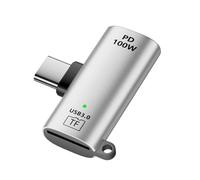 Type C TF Card Reader 5Gbps Memory Adapter, PD 100W Input Port for Phone Tablet Laptop File Transfer Tasks Daily Type C Tf Reader Memory Card Adapter Pd Pass Through Hub Mobile Photo Transfer Camera