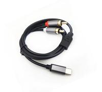 Type C to 2RCA Auditory Cable Clear Sound Wide Compatibility for Smartphones Tablets Laptops Connecting to Auditory Type C AV Cable