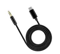 Type-C To 3.5mm Audio Cable, Audio Adapter Cable, Headphone Cord, No Drivers Or Apps Needed, Portable Size, Black, 1m/3.3 Feet, For Computer, Automotive