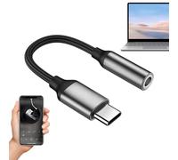 Type-C To 3.5mm Headphone Adapter - UñiversalAudio & Karaoke Converter | Aluminum Alloy With Nylon Cable | 10.6cm Length