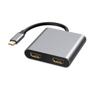 Type C To 4K Splitter Adapter With Two 4K Display And 100WPD Fast Charging For Laptop