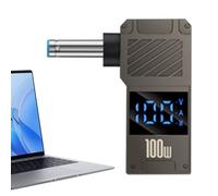 Type-C to DC P0wer Adapter - Laptop Charging Plug, Decoy Converter | 100W Usb C to DC Jack with Digital Screen for P0wer Bank Laptop Charging, Fast Safe Supply Connector for Portable Devices and Note