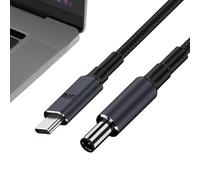 Type C To DC Woven Cable 180cm, Portable, Long-Lasting, Universal | Nylon Woven Tangle-Free Flexible Power Cord for Home, Dormitory, Office, Workplace, Apartment, Bedroom, Car