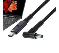 Type C To DC Woven Cable Long-Lasting Universal Black Charging Cable | PD for Home, Dormitory, Working Place, Apartment