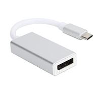 Type-C to DP Short Cable, Type-C to DP Adapter Cord USB-C Male to DisplayPort Female Cable Data Cable HD Data Transfer Cable for Pc for Home(Silver)
