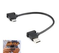 Type-C to Micro USB Cable 15cm for Drone Remote Control Date Cable for DJI Mavic Air Mini Pro Platinum Spark 90 Degree Micro to Type C Connector Wire Remote Controller Extension Cord Not for Charging